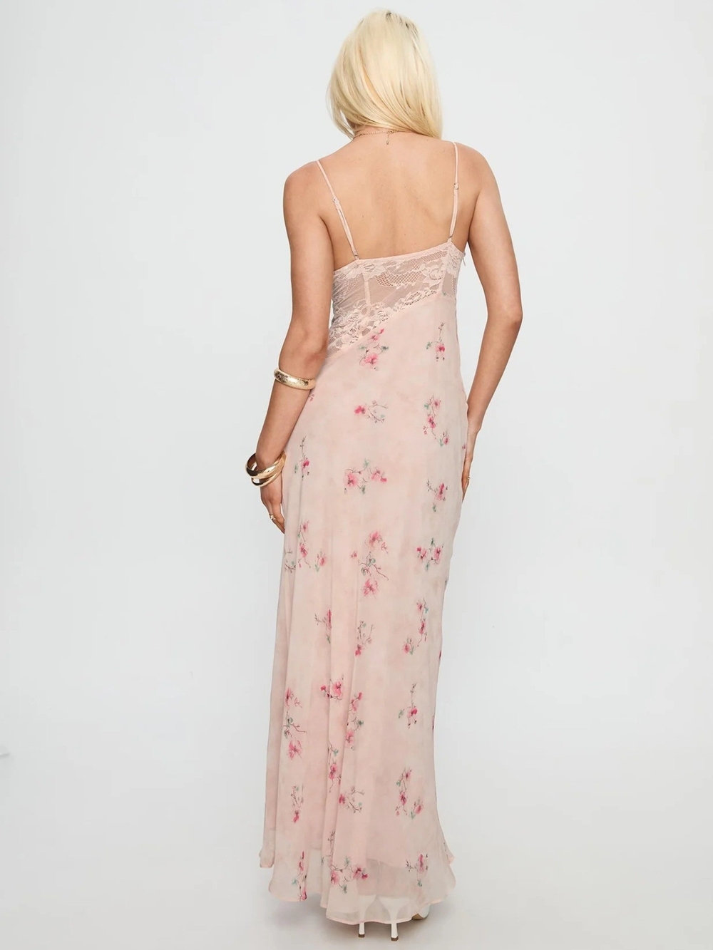 Pink Floral Lace Maxi Dress💘 - Picture 4 of 5